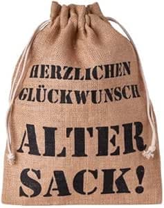 1 Geschenkbeutel Alter Sack Herzlichen Glückwunsch, Geburtstag, Jubiläum (40x30 