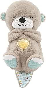 Fisher-Price Schlummer Otter Kuscheltier mit Atembewegung und Musik, Baby Erstau