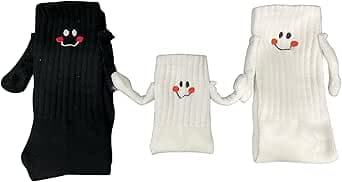 Alihoo Magnetische Socken, Lustige Fun Smiley Gesicht Eltern-Kind Socken, Unisex