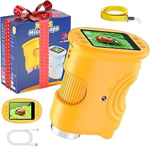 1000X Kinder Handy Mikroskop Lupe: Digitale Taschenmikroskop mit 2.0" IPS Bildsc