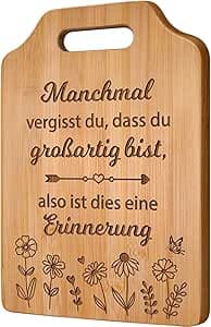 Geschenke für Frauen - Graviertes Bambus Schneidebrett, Geburtstagsgeschenk für