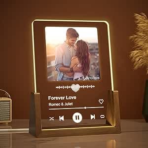 Giftove Weihnachtsgeschenke für Freundin Frauen Sie, Spotify LED Acrylglas mit F